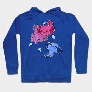 Bisexual Axolotl LGBT Pride Flag Hoodie